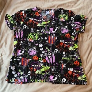 Disney Halloween scrub top